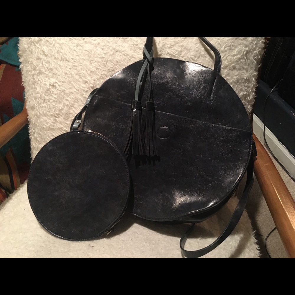 Remi/ Reid Anthropologie Blue Circle Purse